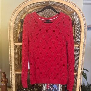 Tommy Hilfiger Red Diamond Knit Sweater